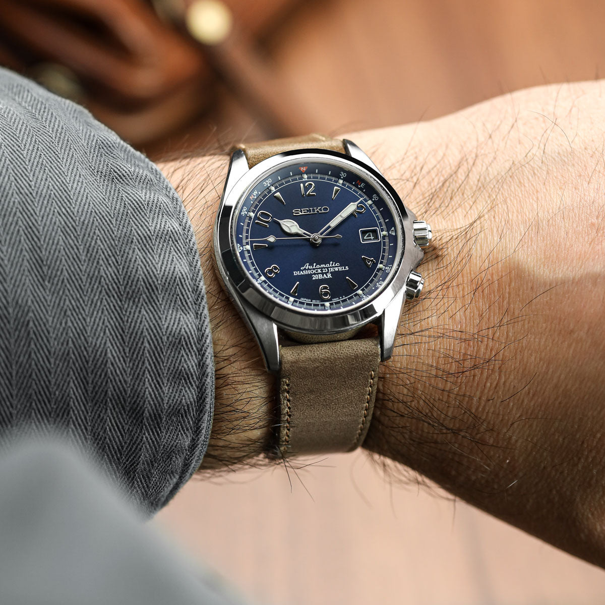 Missouri Vintage Leather Watch Strap - Natural