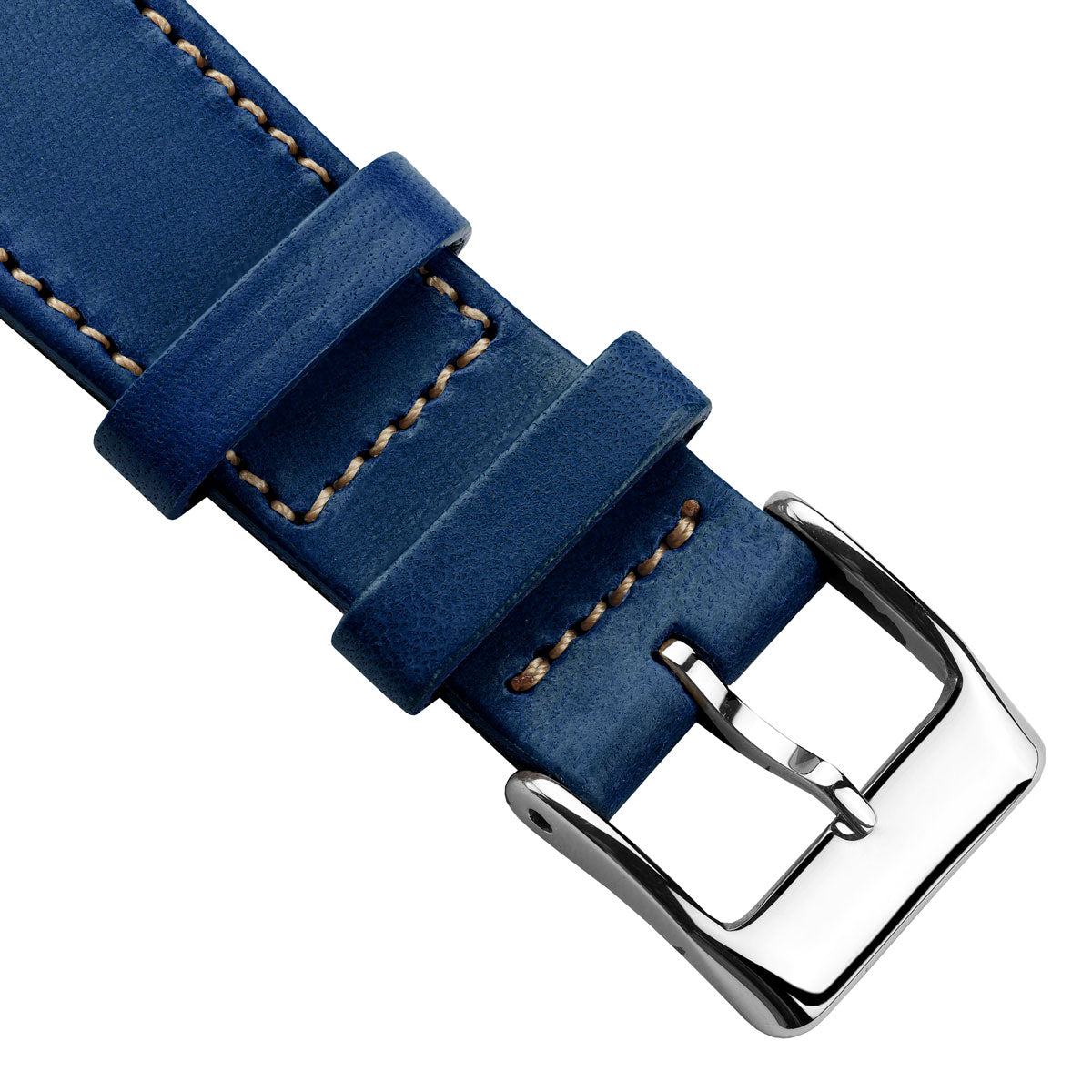 Missouri Vintage Leather Watch Strap - Navy