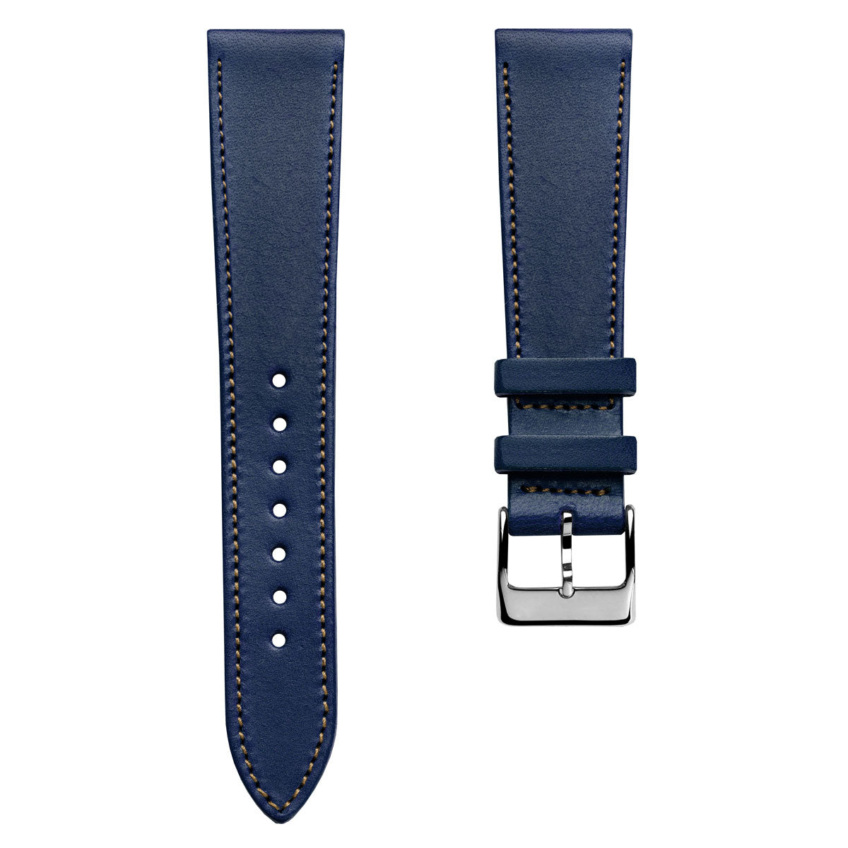 Missouri Vintage Leather Watch Strap - Navy
