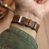 Missouri Vintage Leather Watch Strap - Tan