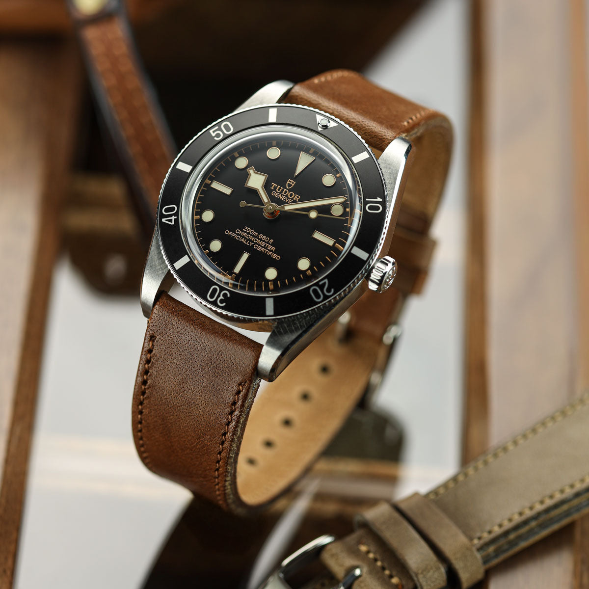 Missouri Vintage Leather Watch Strap - Tan