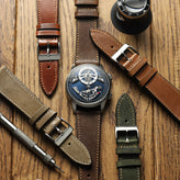 Missouri Vintage Leather Watch Strap - Espresso
