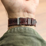 Hatherly Badalassi Caro - Burgundy/Beige Stitch