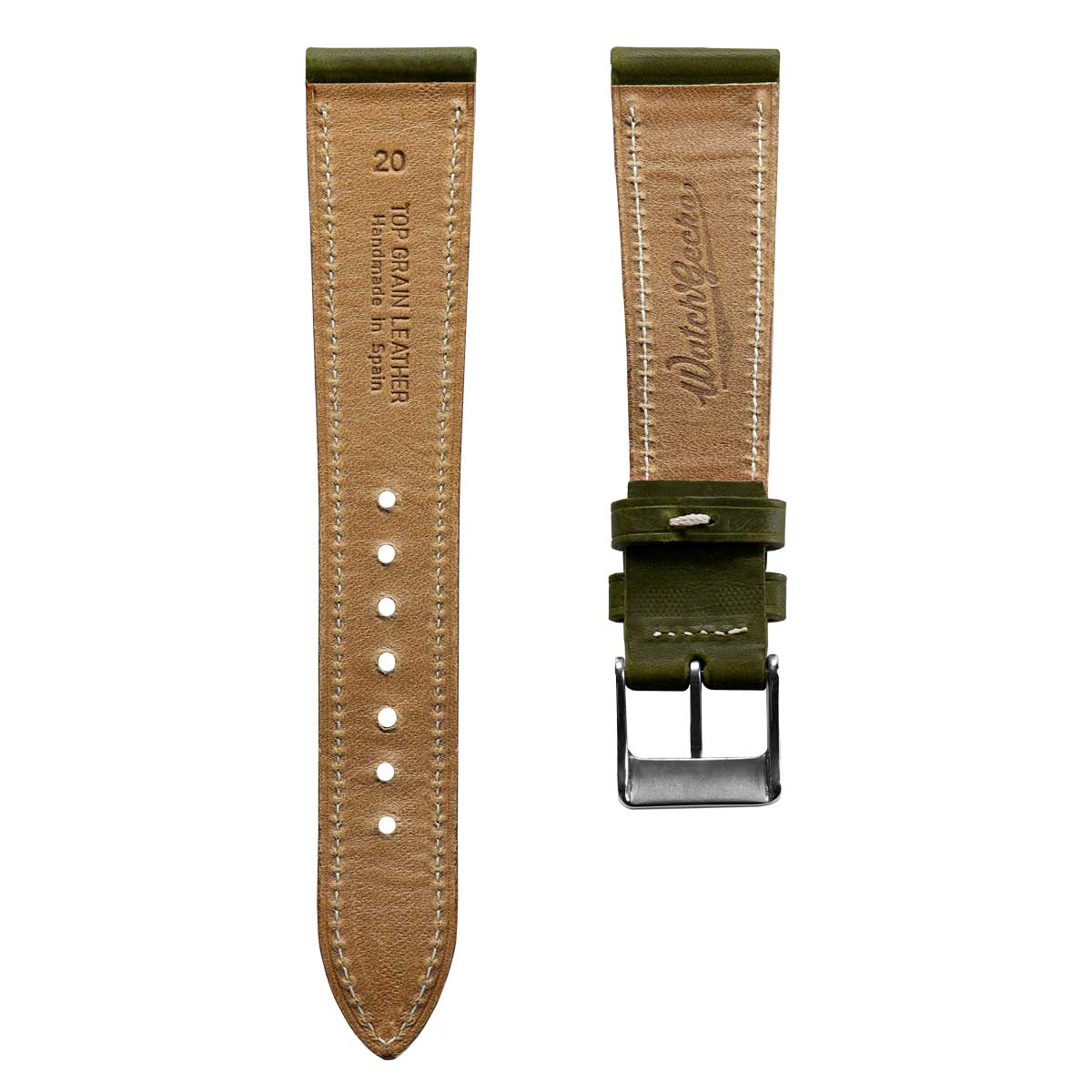 Hatherly Badalassi Caro - Olive Green/Beige Stitch