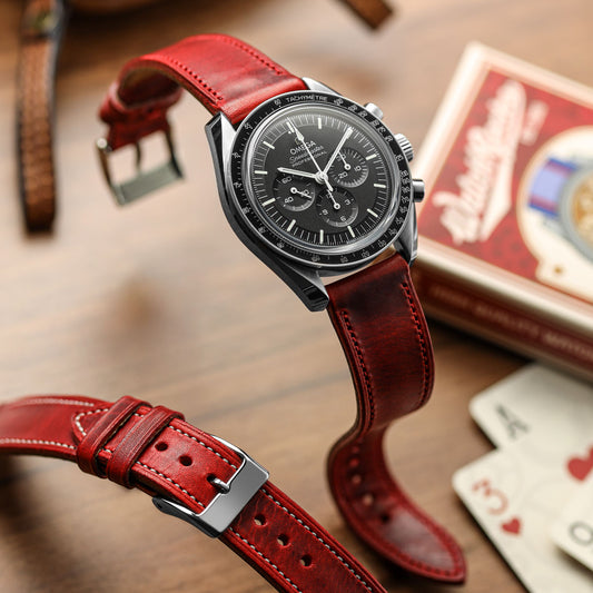Hatherly Badalassi Carlo Watch Strap - Anvil Red