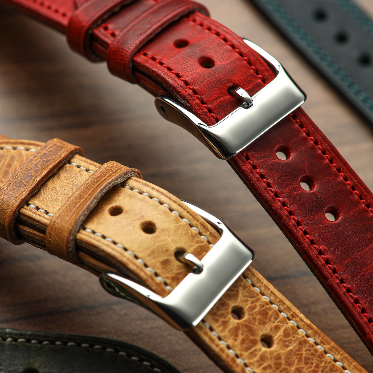 Hatherley Badalassi Carlo Watch Strap - Rustic Blue with Beige ...