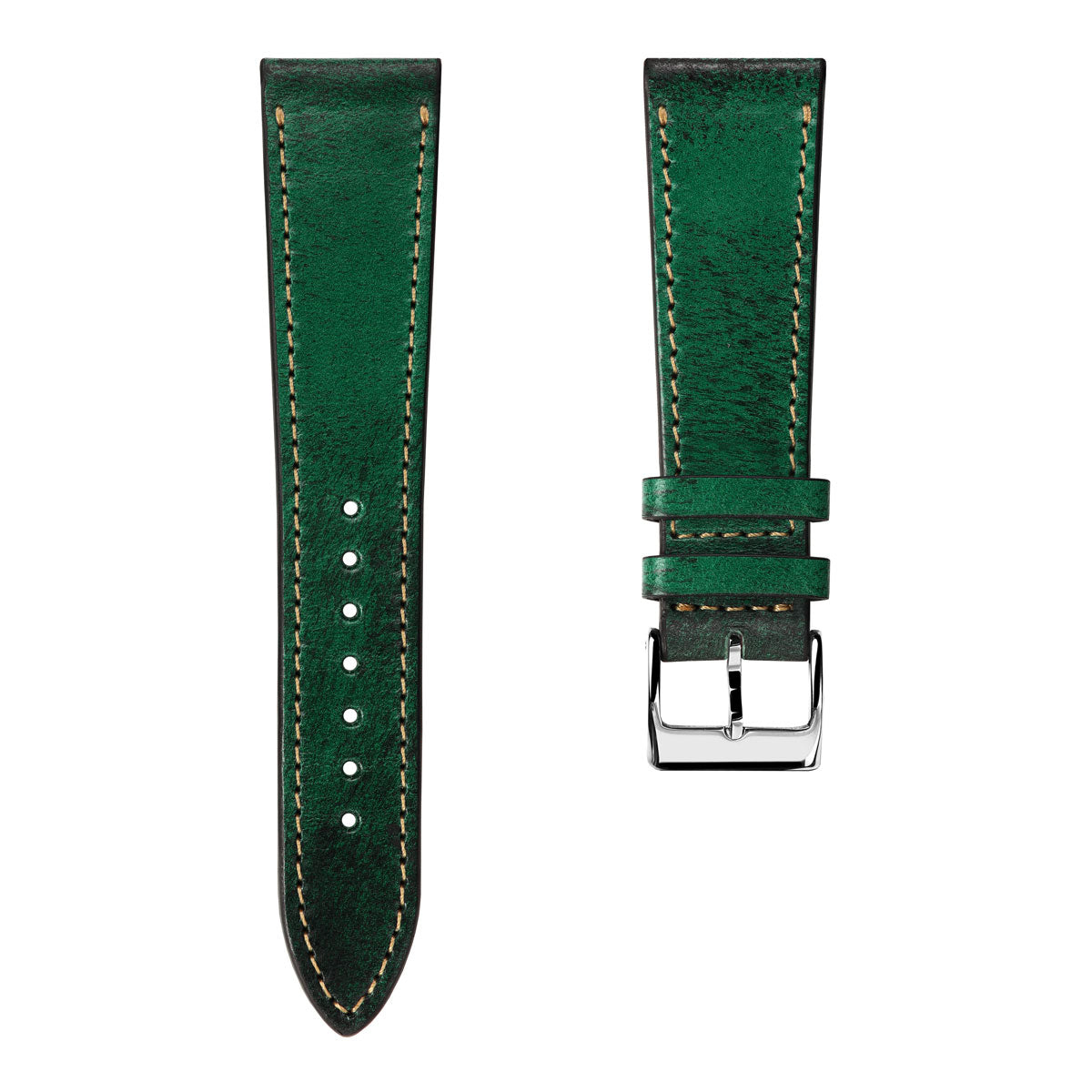 Radstock Vintage Genuine Leather Watch Strap - Vintage Green