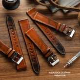 Radstock Vintage Genuine Leather Watch Strap - Vintage Original Brown