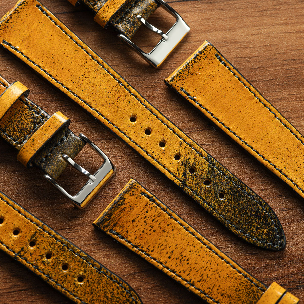 Radstock Vintage Genuine Leather Watch Strap - Vintage Gold