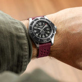Ashdown Togo Leather Racing Watch Strap - Red