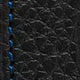 Ashdown Togo Leather Racing Watch Strap - Black / Blue