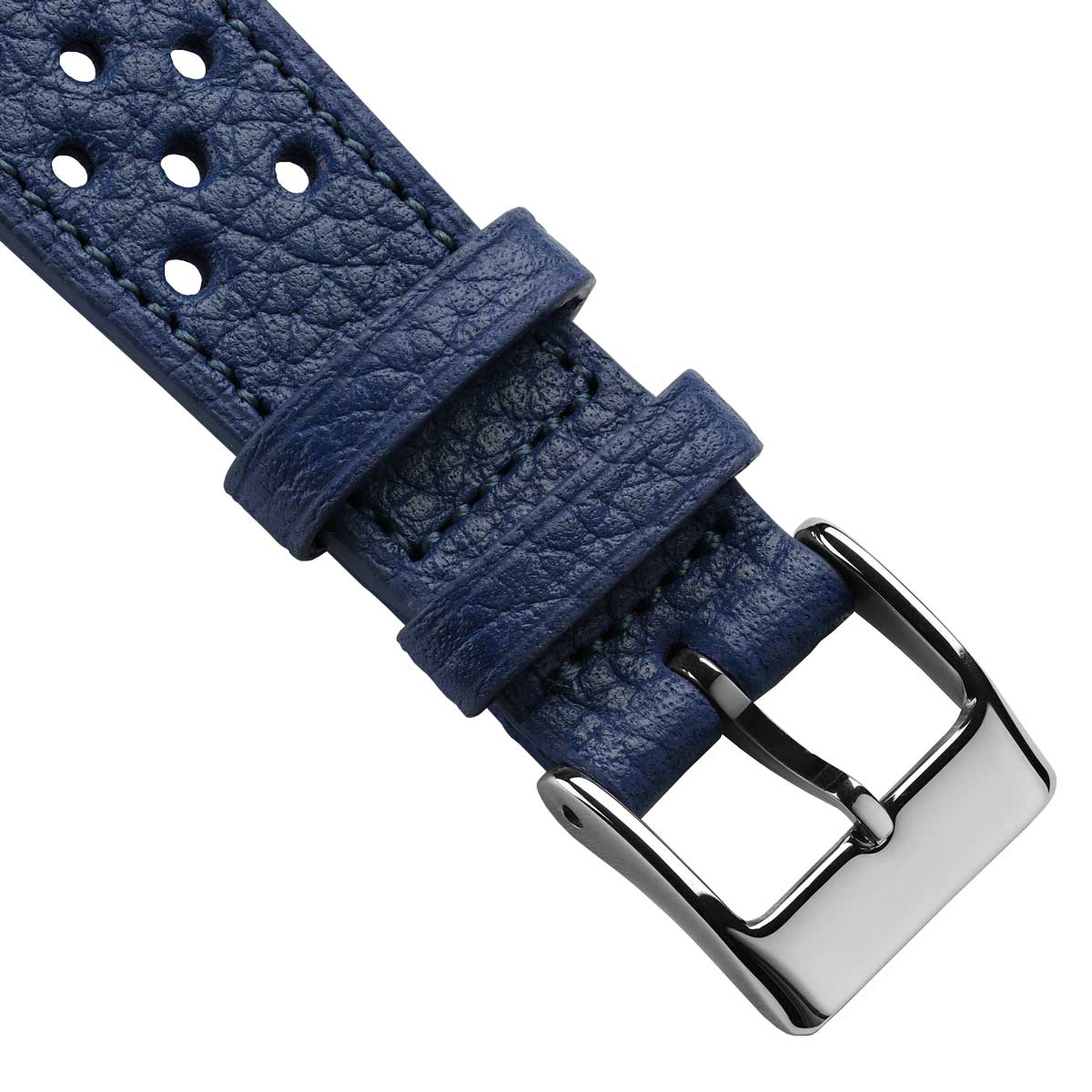 Ashdown Togo Leather Racing Watch Strap - Blue