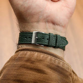 Ashdown Togo Leather Racing Watch Strap - Green
