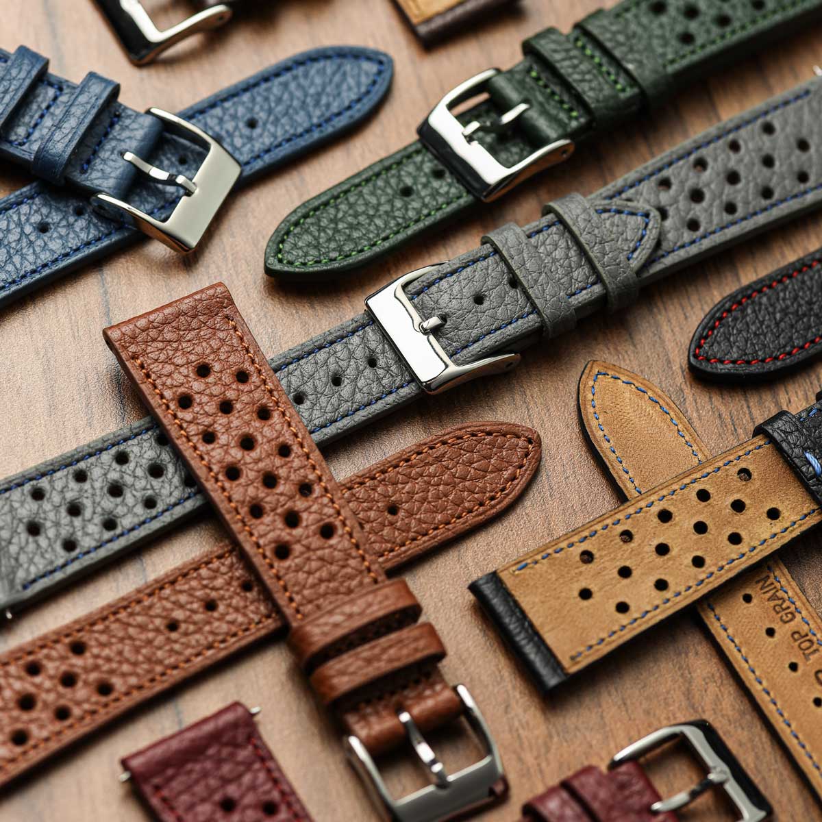 Ashdown Togo Leather Racing Watch Strap Range