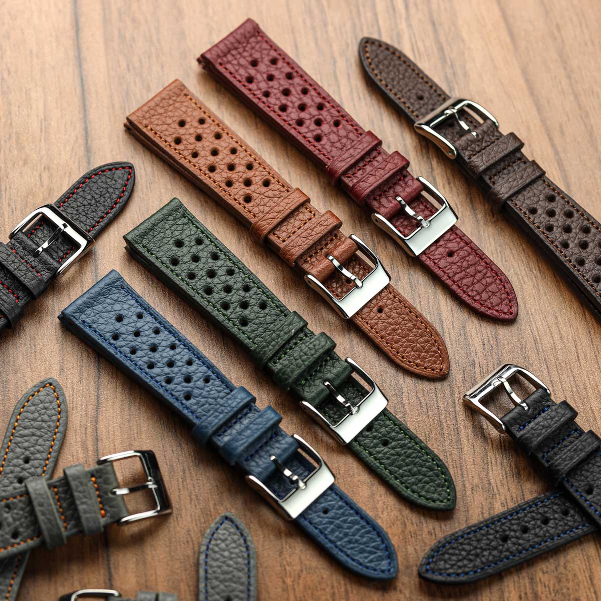 Ashdown Togo Leather Racing Watch Strap Range
