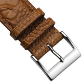 Durbuy Ostrich Leg Handmade Leather Watch Strap - Cognac