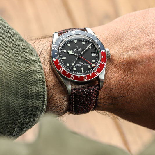WatchGecko Adassa Classic Caviar Leather Watch Strap - Coffee