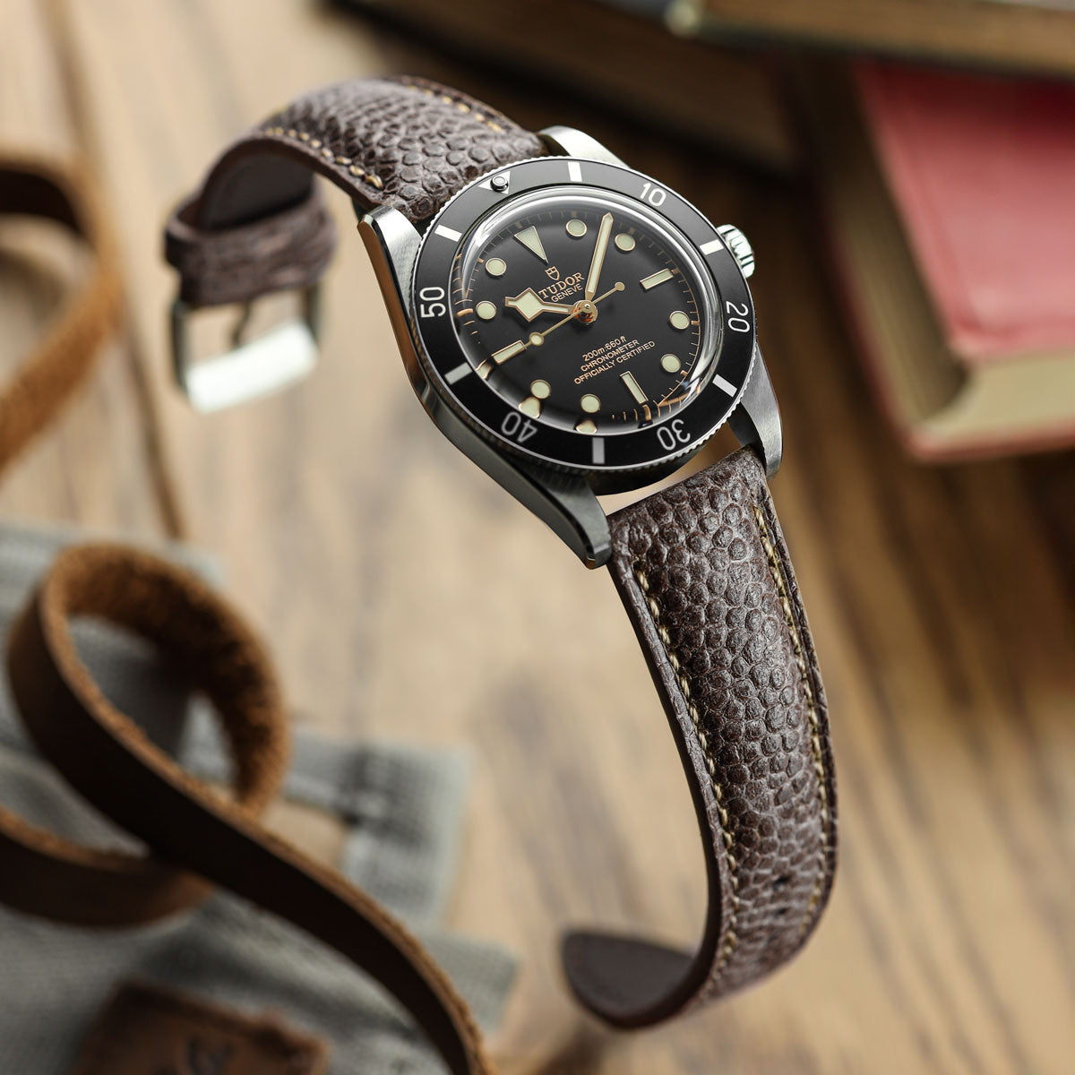 WatchGecko Adassa Classic Caviar Leather Watch Strap - Graphite