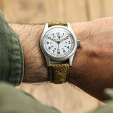 Adassa Padded Leather Watch Strap - Caviar Ochre Yellow