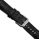Vintage Carolina Gator Print Genuine Leather Watch Strap - Black