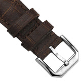 Vintage Carolina Gator Print Genuine Leather Watch Strap - Brown