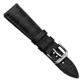 Vintage Carolina Gator Print Genuine Leather Watch Strap - Black