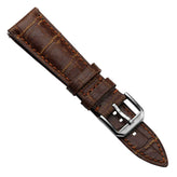 Vintage Carolina Gator Print Genuine Leather Watch Strap - Light Brown