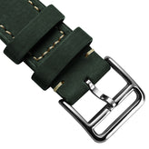 Brixham Special Buckle Crazy Horse Leather Watch Strap - Vintage Green