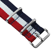WatchGecko Standard Issue Military Strap - Allied Stripe