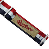 WatchGecko Standard Issue Military Strap - Allied Stripe