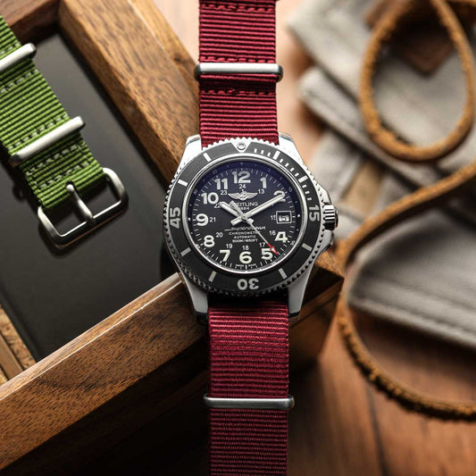 WatchGecko Standard Issue Military Strap - Service Red