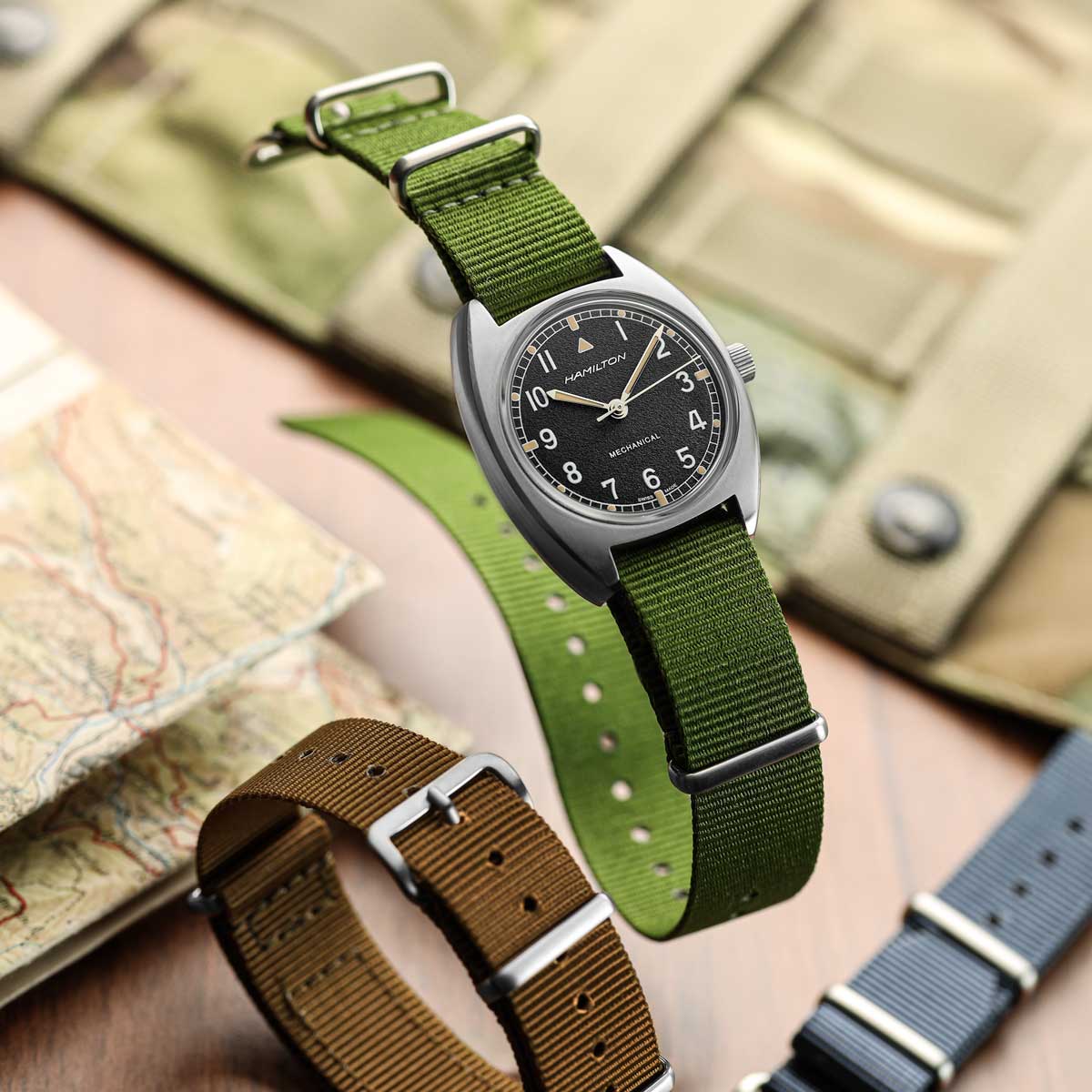 WatchGecko Standard Issue Military Strap - Olive Drab