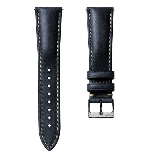Classic Highley Genuine Leather Watch Strap - Blue