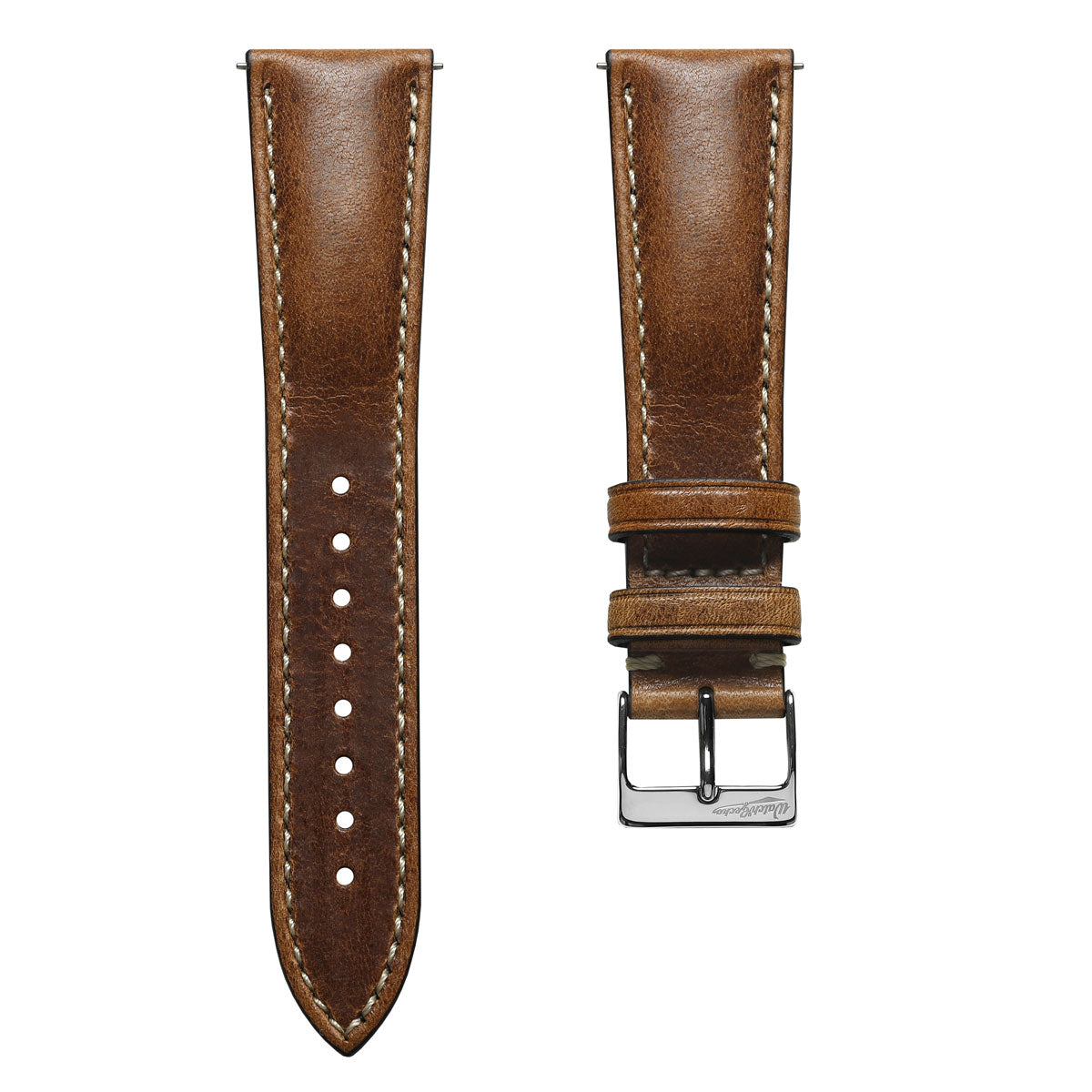 Classic Highley Genuine Leather Watch Strap - Light Brown