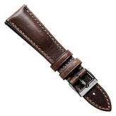 Classic Highley Genuine Leather Watch Strap - Chocolate Brown