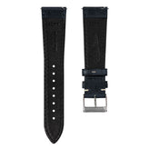 Flat Highley Genuine Leather Watch Strap - Blue