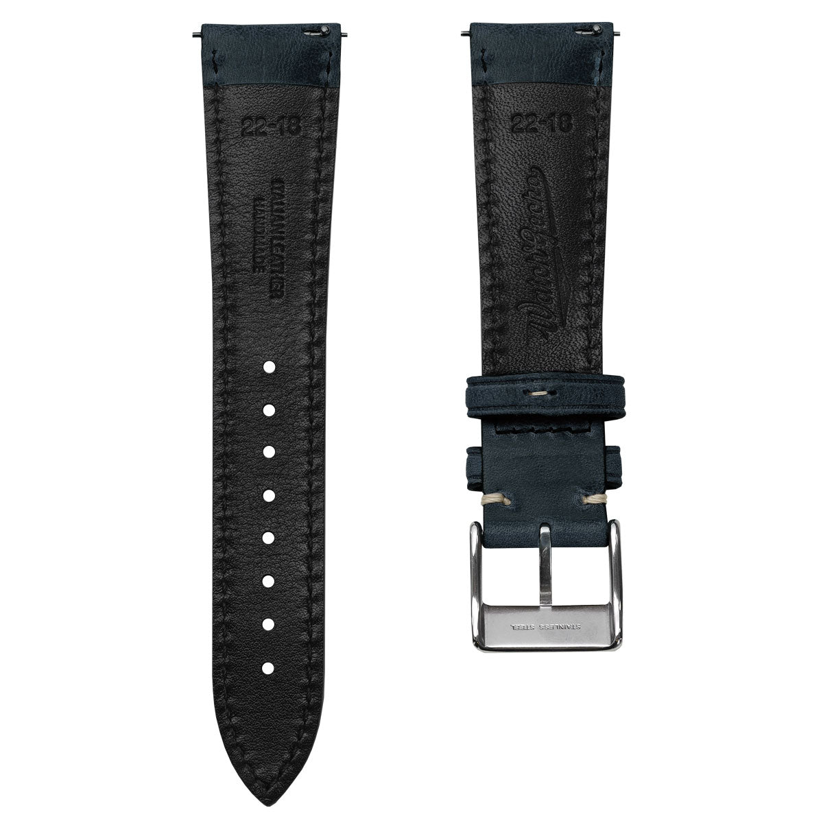Original Vintage Highley Genuine Leather Watch Strap Blue WatchGecko