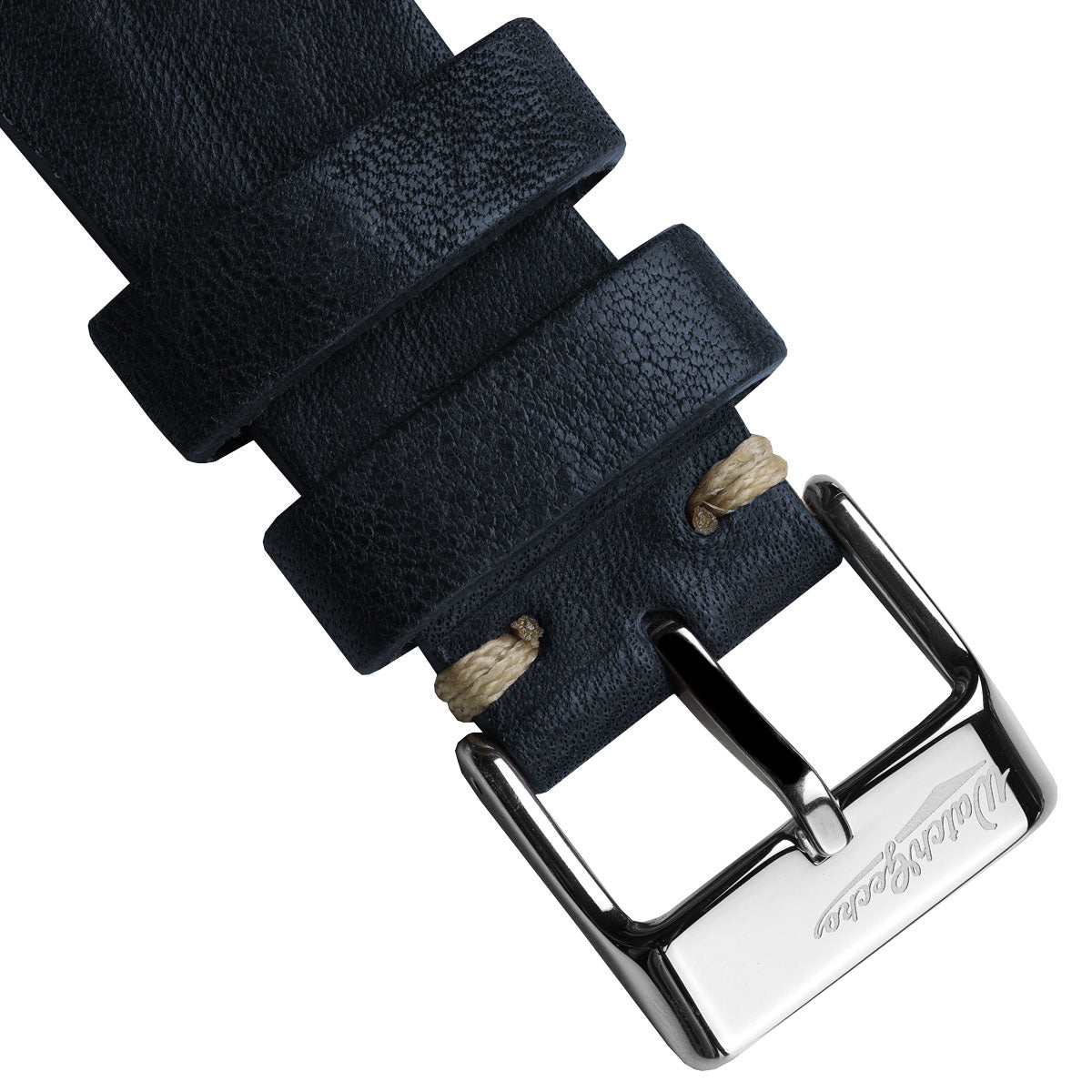Simple Handmade Italian Leather Watch Strap - Blue