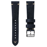 Simple Handmade Italian Leather Watch Strap - Blue