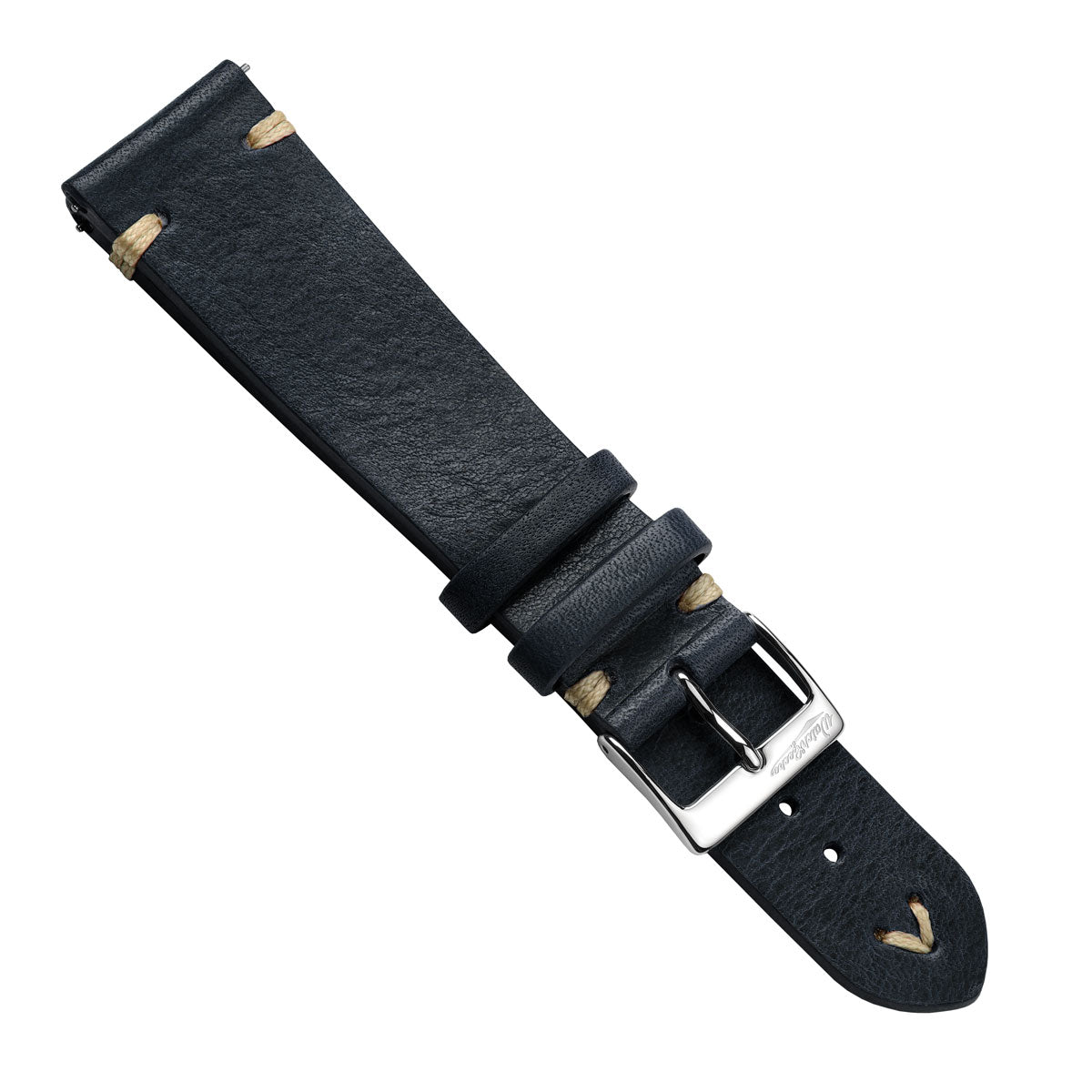 Classic Simple Handmade Italian Leather Watch Strap - Blue