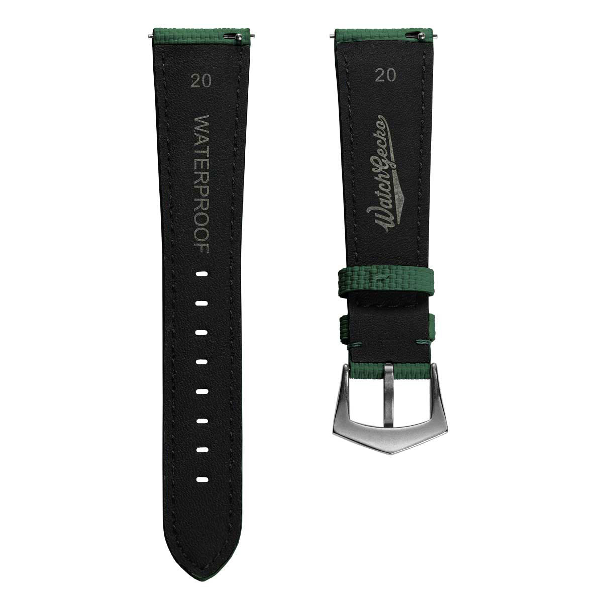 Waypoint Rubber Watch Strap - Lagoon Green