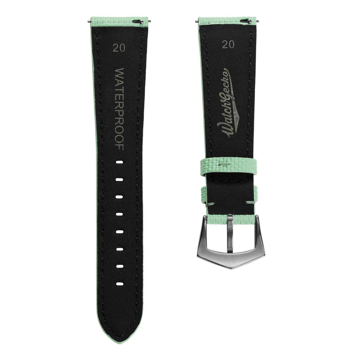 Waypoint Rubber Watch Strap - Seafoam Green