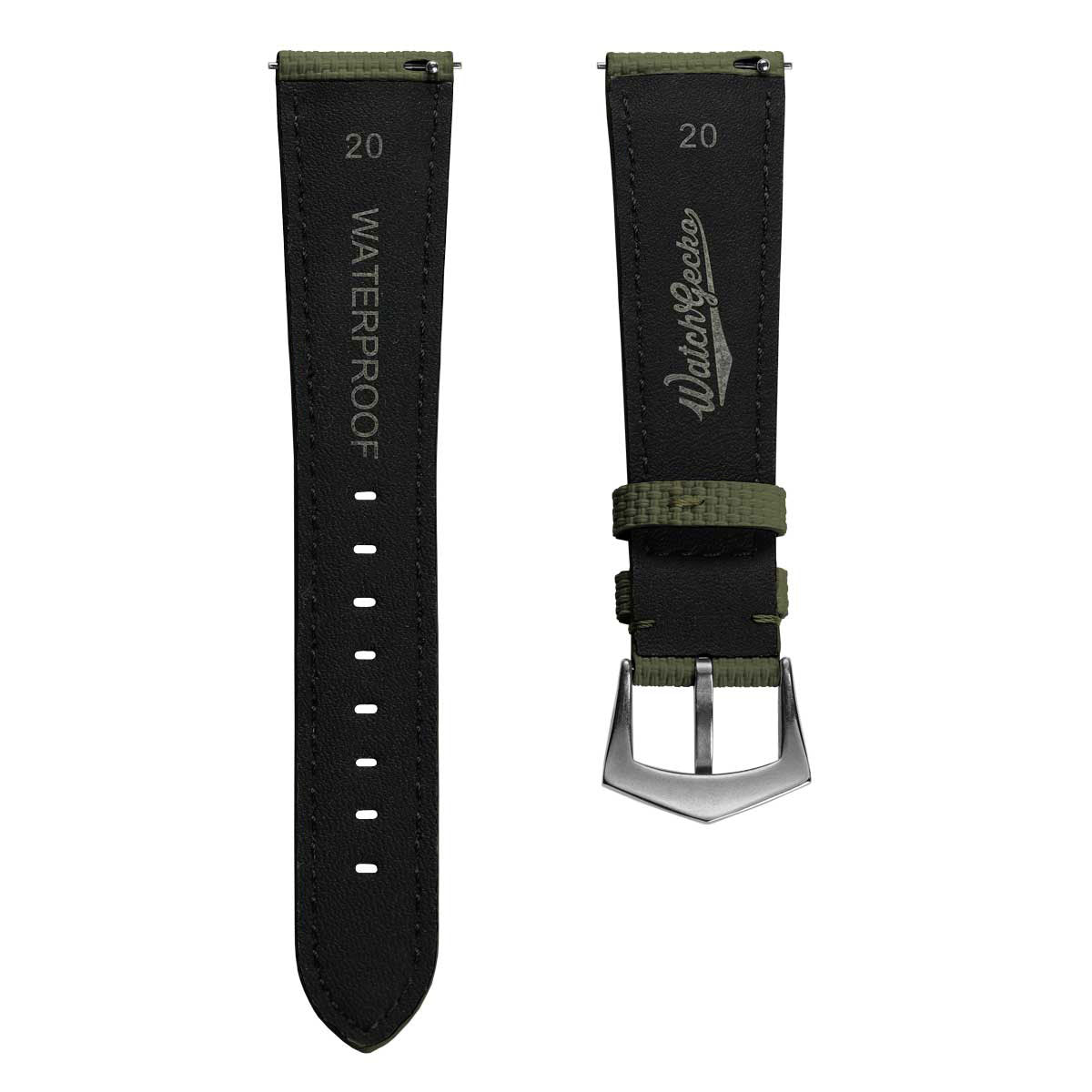 Waypoint Rubber Watch Strap - Forest Green
