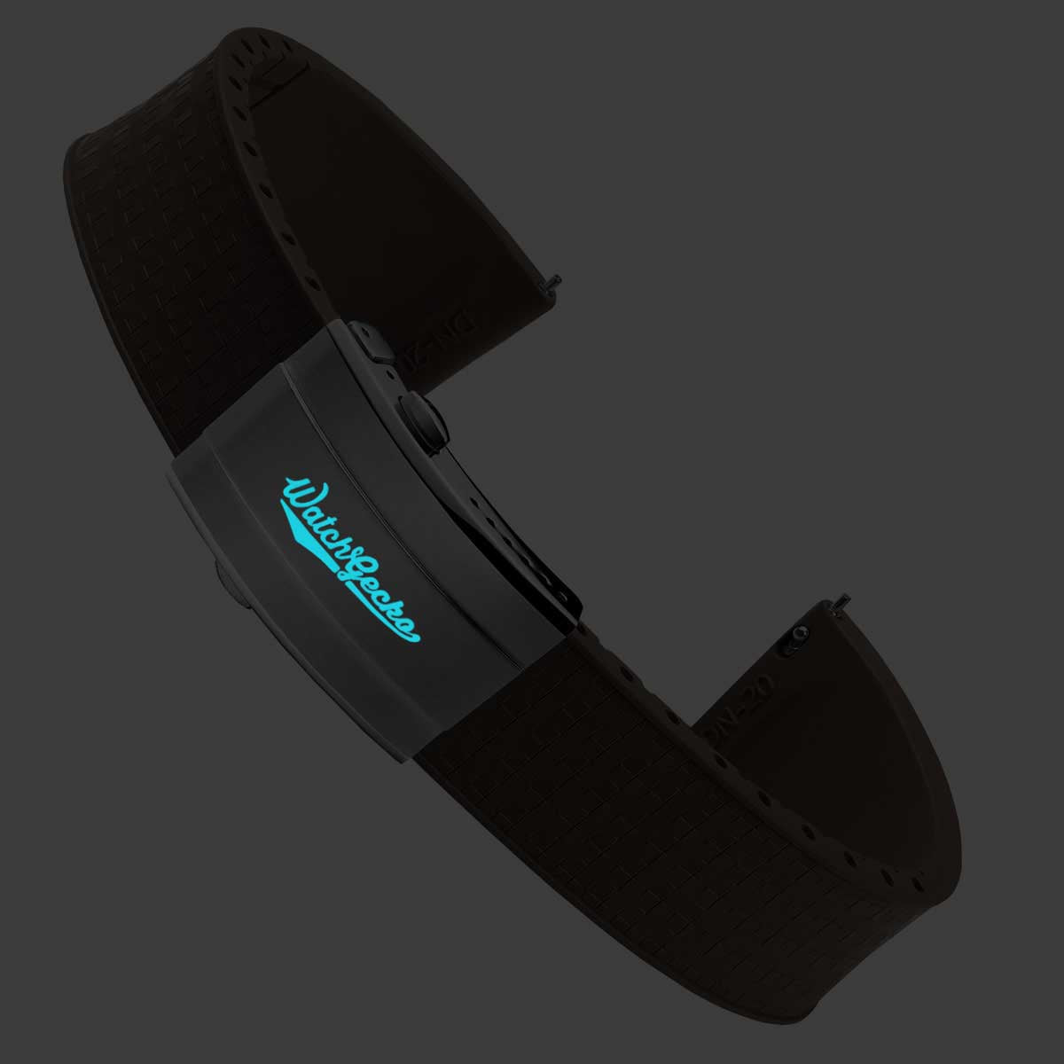 Mosaic CTS Rubber Watch Strap - Chocolate Brown
