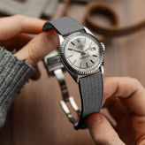 Mosaic CTS Rubber Watch Strap with Push Button Buckle - Storm Grey