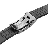 Mosaic CTS Rubber Watch Strap with Push Button Buckle - Storm Grey