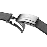 Mosaic CTS Rubber Watch Strap with Push Button Buckle - Storm Grey