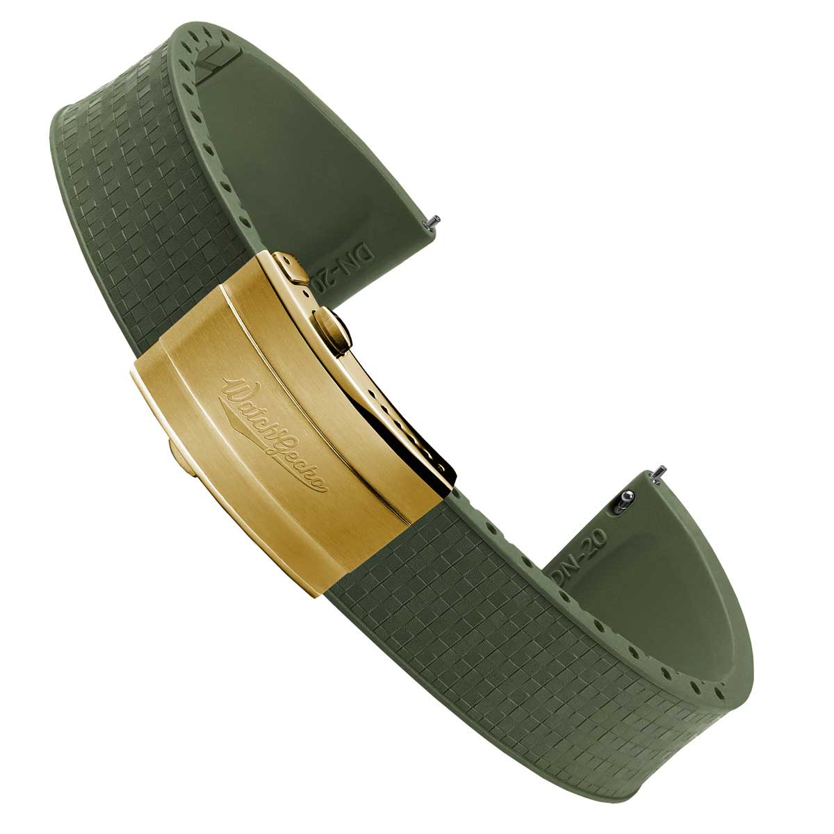 Mosaic CTS Rubber Watch Strap - Military Green