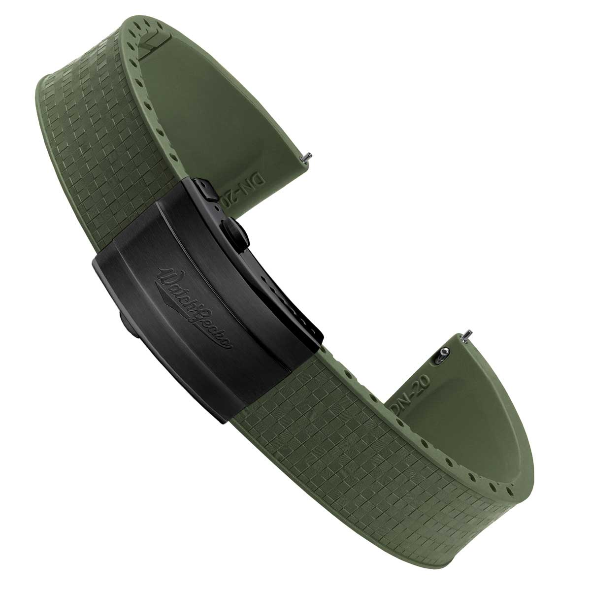 Mosaic CTS Rubber Watch Strap - Military Green