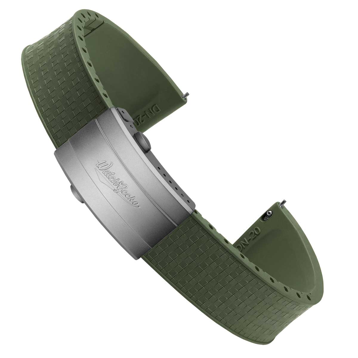 Mosaic CTS Rubber Watch Strap - Military Green